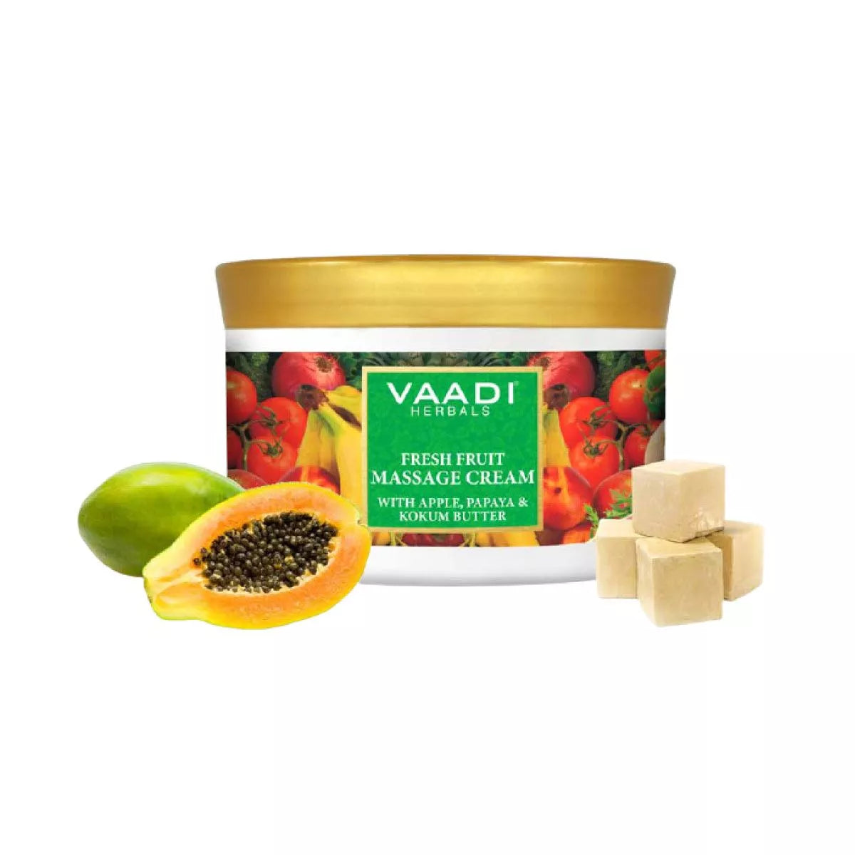FRESH FRUIT MASSAGE CREAM WITH APPLE, PAPAYA, AND KOKUM BUTTER (500gm)