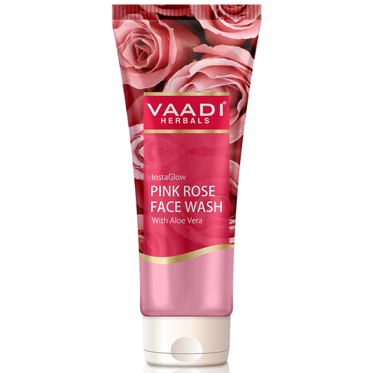 Insta Glow Pink Rose Face wash with Aloe vera extract (60 ml/2.1 fl oz)