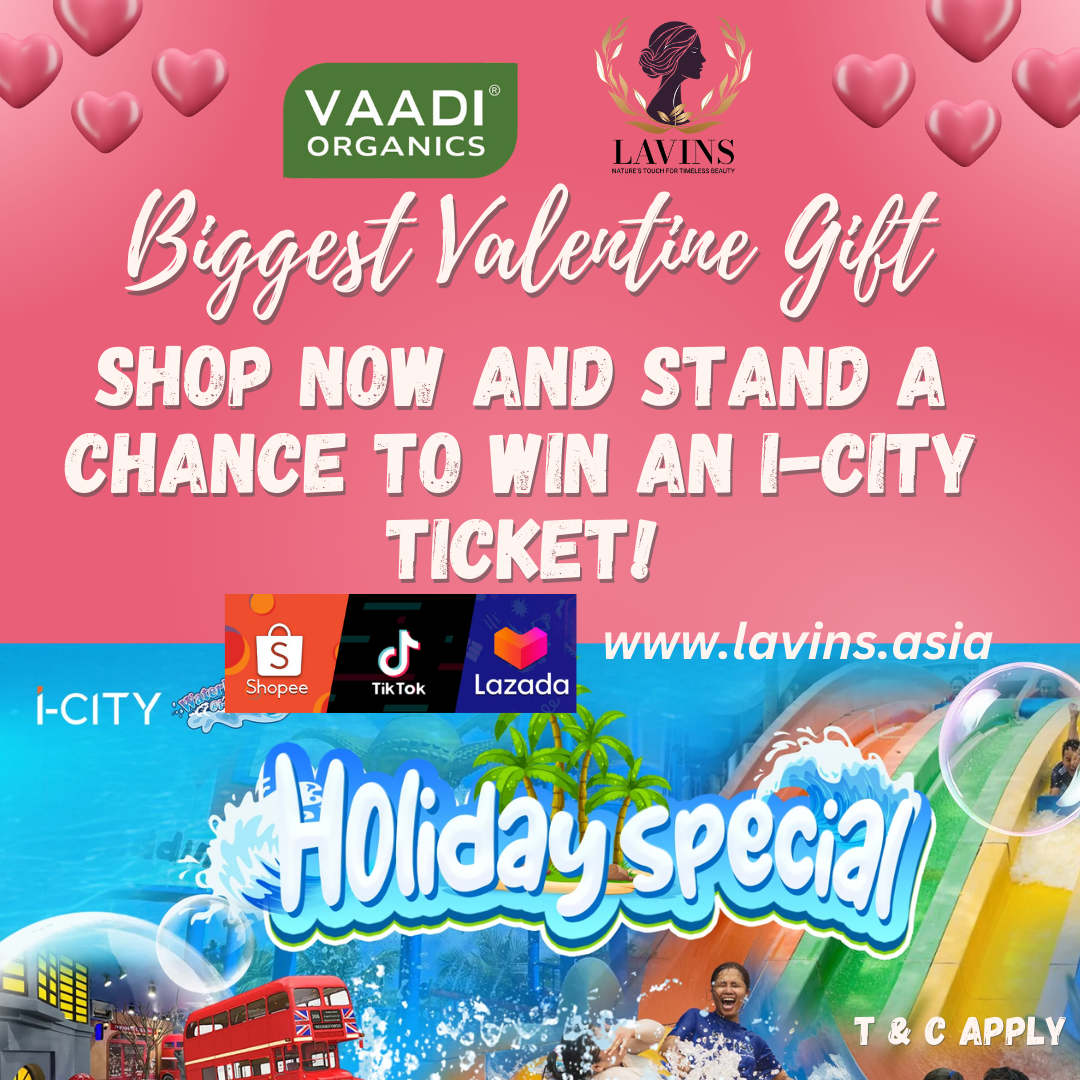 LAVINS Valentine's Skin & Hair Care Bundle: Body Lotion 200ml, Shower Gel 800ml, Face Cream 50g, Shampoo & Conditioner