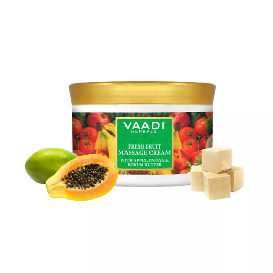 FRESH FRUIT MASSAGE CREAM WITH APPLE, PAPAYA, AND KOKUM BUTTER (500gm)